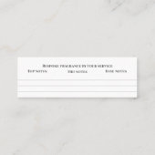 Op maat gemaakte geur persoonlijke geur snuif noot mini visitekaartje (Achterkant)