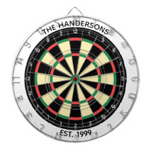 Op maat gemaakte gezagsnaam roestige dartbord