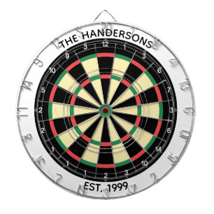 Op maat gemaakte gezagsnaam roestige dartbord
