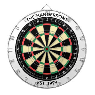 Op maat gemaakte gezagsnaam roestige dartbord