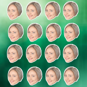 Op maat gemaakte gezicht sticker, gepersonaliseerd sticker