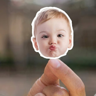 Op maat gemaakte gezichtslogo-stickers met foto sticker
