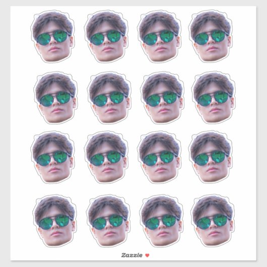 Op maat gemaakte gezichtstickers, gepersonaliseerd sticker (Vel)
