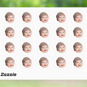 Op maat gemaakte gezichtstickers Gepersonaliseerde Vierkante Sticker