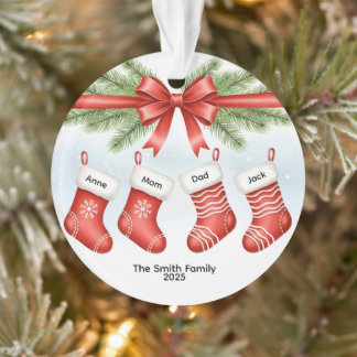 Op maat gemaakte gezinsornament - sokken - hangend ornament