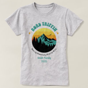 Op maat gemaakte gezinsvakantie weg outdoor reis m t-shirt
