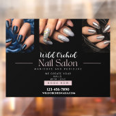 Op maat gemaakte glittersnagels nagelsalon winkel raamsticker (Vel 2)