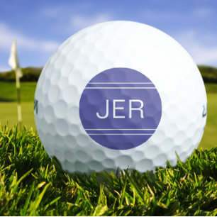 Op maat gemaakte golfer monogram initialen periwin golfballen