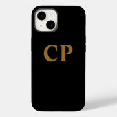 Op maat gemaakte gouden initiaal Case-Mate iPhone case (Achterkant)