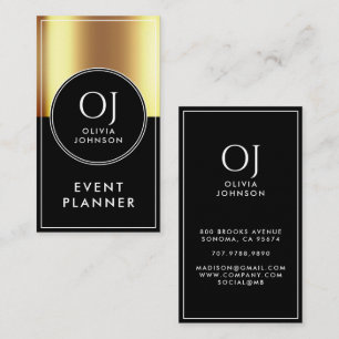 Op maat gemaakte gouden metalen evenementenplanner visitekaartje