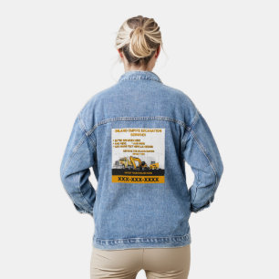 Op maat gemaakte graafwerk algemene aannemer Const Denim Jacket