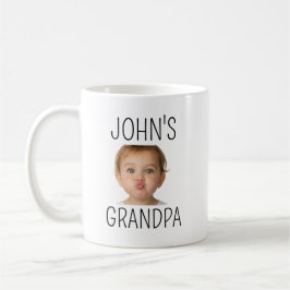 Op maat gemaakte grappige babyfoto-opa-mok | Geper Koffiemok