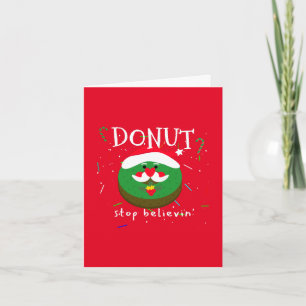Op Maat Gemaakte Grappige Donut Kerstman Kerstmis Feestdagen Kaart