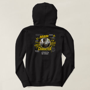 Op maat gemaakte grappige hoofdpersonage kattenlie hoodie