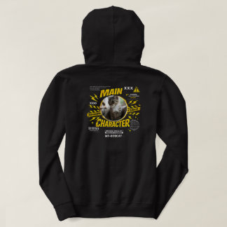 Op maat gemaakte grappige hoofdpersonage kattenlie hoodie