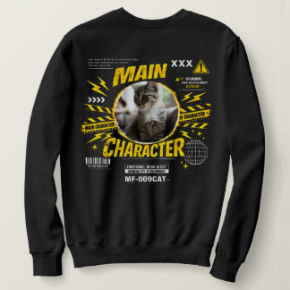 Op maat gemaakte grappige hoofdpersonage kattenlie trui