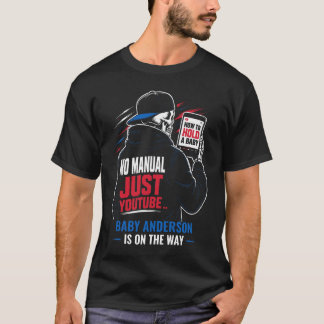 Op maat gemaakte grappige nieuwe papa YouTube baby T-shirt