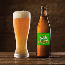 Op maat gemaakte grappige zuidelijke alligator vis bier etiket