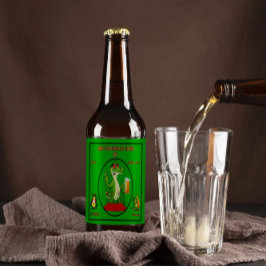 Op maat gemaakte grappige zuidelijke alligator vis bier etiket