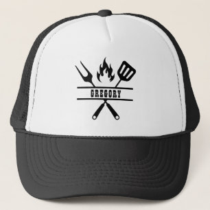 Op maat gemaakte grillmaster keukenaccessoire trucker pet