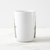 Op maat gemaakte groene mok met beginnaam als cade (Center)