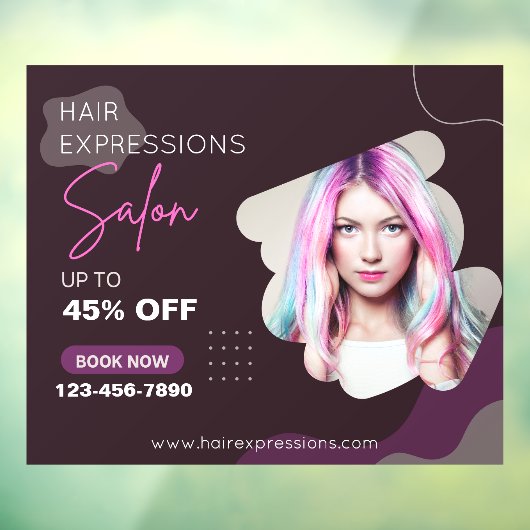 Op maat gemaakte haar kleuring highlights schoonhe raamsticker (Vel 3)