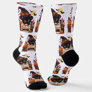 Op maat gemaakte Halloween katten sokken Kattenmoe