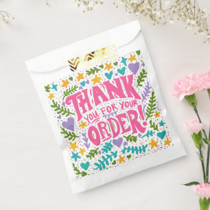 Op maat gemaakte handgetekende bedankt voor kleine bedankzakje