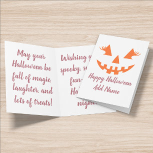 Op maat gemaakte Happy Halloween Jack O Lantern Po Kaart