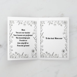 Op maat gemaakte hartelijke Moederdag-gedichtenkaa Kaart