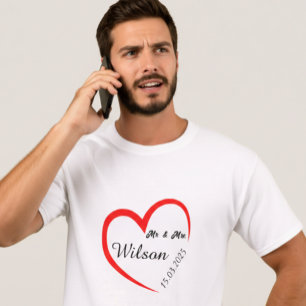 Op maat gemaakte hemd voor meneer en mevrouw t-shirt