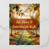 Op maat gemaakte herfst uitnodiging – Folie uitnod (Voorkant)