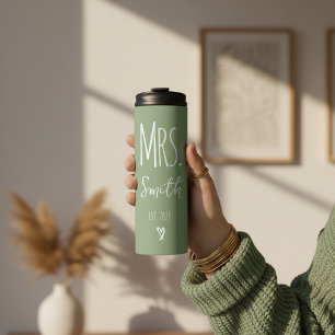 Op maat gemaakte "His en Hers" tumbler als jubileu Thermosbeker