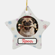 Op maat gemaakte hond en bot huisdier ster Kerstmi