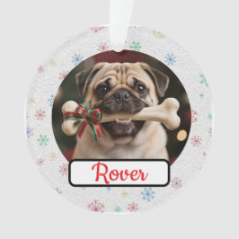 Op maat gemaakte hond en bot voor huisdiereneigena ornament