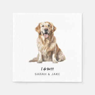 Op maat gemaakte hond feest cocktail trouw servett servet