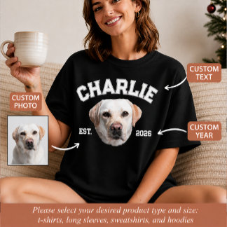 Op maat gemaakte huisdier foto gezicht voor hond M T-shirt