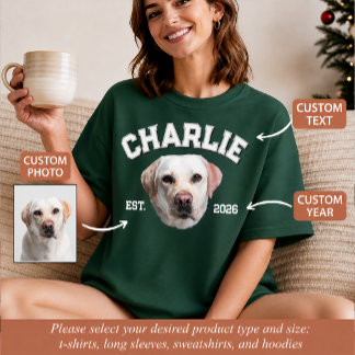 Op maat gemaakte huisdier foto gezicht voor honden t-shirt