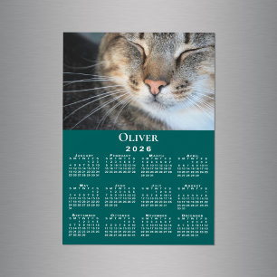 Op maat gemaakte huisdier foto naam 2026 kalender