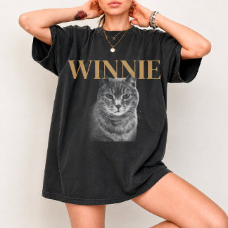 Op maat gemaakte huisdierfoto en naam T-shirt Aang