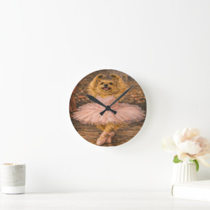 Op maat gemaakte huisdierkunst Acryl wandklok – 27 Ronde Klok