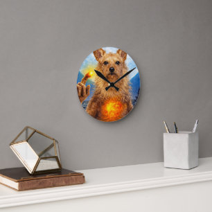 Op maat gemaakte huisdierkunst Acryl wandklok – 27 Ronde Klok