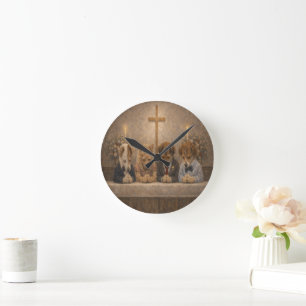 Op maat gemaakte huisdierkunst Acryl wandklok – 27 Ronde Klok