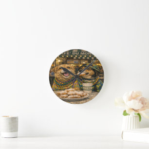 Op maat gemaakte huisdierkunst Acryl wandklok – 27 Ronde Klok