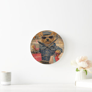Op maat gemaakte huisdierkunst Acryl wandklok – 27 Ronde Klok
