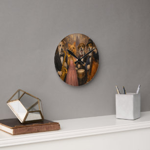 Op maat gemaakte huisdierkunst Acryl wandklok – 27 Ronde Klok