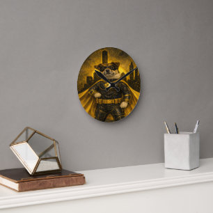 Op maat gemaakte huisdierkunst Acryl wandklok – 27 Ronde Klok
