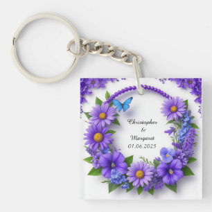 💐 Op maat gemaakte huwelijksnaam cadeau voor bloe Sleutelhanger