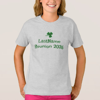 Op maat gemaakte Ierse Clan Shamrock T-Shirt - kin