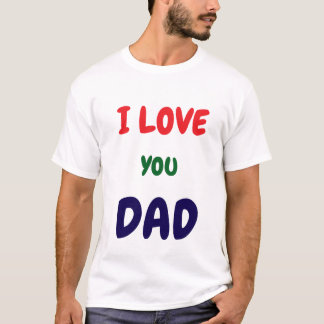 Op maat gemaakte 'Ik hou van je papa' tekst T-shir T-shirt